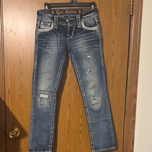 Rock Revival Women's Dark Blue Straight Leg Jeans